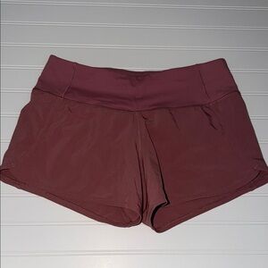 Lululemon Speed Up Running Shorts Size 4 Dusty Rose Built-In Liner